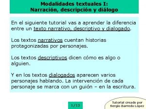 Diferencia de narracion y descripcion