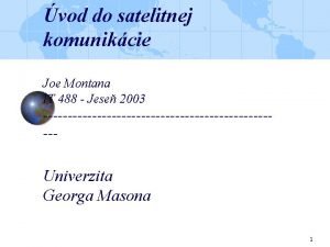 vod do satelitnej komunikcie Joe Montana IT 488