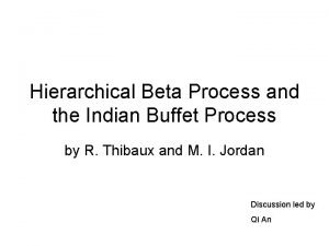 Indian buffet process