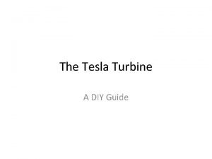 Tesla turbine plans