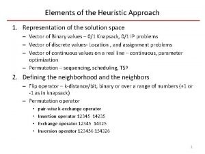Heuristic approach