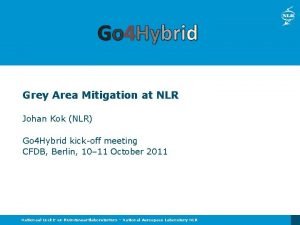 Grey Area Mitigation at NLR Johan Kok NLR