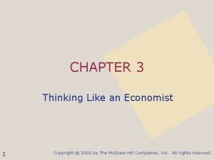 CHAPTER 3 Thinking Like an Economist 1 Copyright