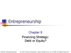 Chapter 8 financing a business