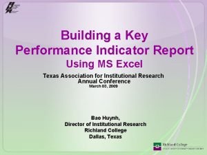 Key indicator report