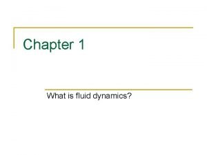 Fluid dynamics definition