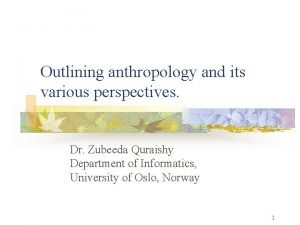 Anthropological perspective examples