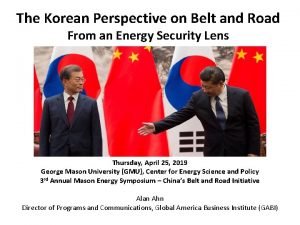 The Korean Perspective on Belt and Road From