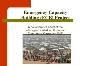 Emergency capacity building project