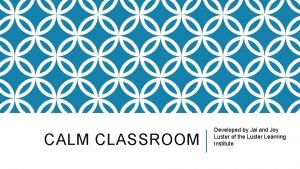 Calm classroom curriculum