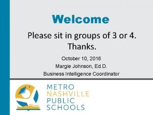 Sit in groups