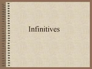 Bare infinitive