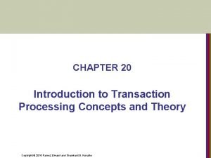 Transaction processing in dbms