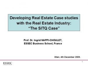 Real estate case study examples Real estate case study examples