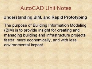 Bim notes