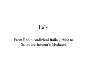 Radio audizioni italiane