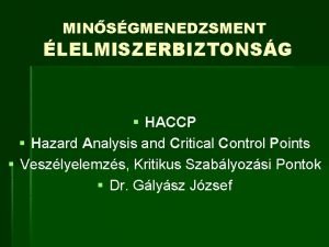 Haccp 7 alapelve