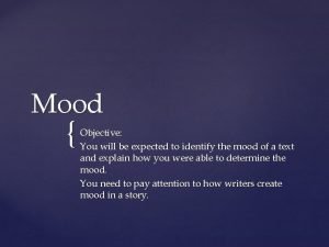 Objective mood examples