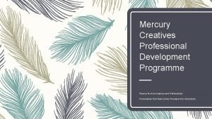 Mercury creatives programme