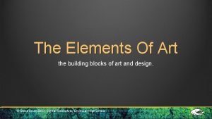 It is the building blocks of arts and design