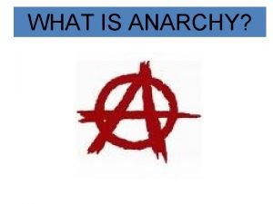 WHAT IS ANARCHY WHAT IS CIVICS GOVERNMENT The