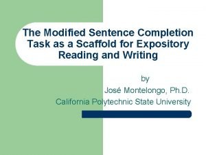 Sentence completion task