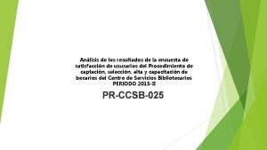 Anlisis de los resultados de la encuesta de