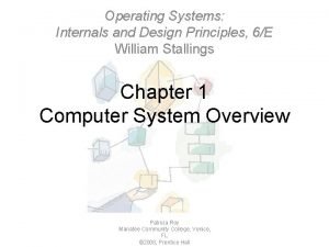 Operating systems internals and design principles