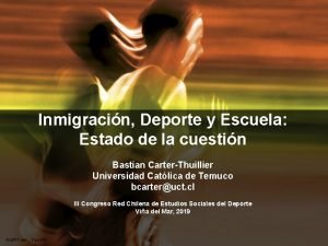 Inmigracin Deporte y Escuela Estado de la cuestin