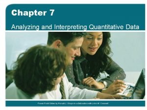 Analyzing and interpreting quantitative data