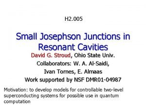Josephson junctions