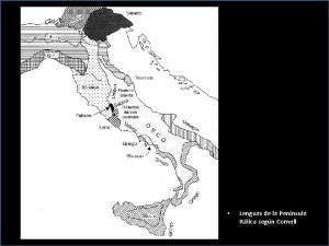 Lenguas de la Pennsula Itlica segn Cornell Emplazamiento