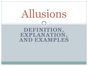 Allusion examples shakespeare