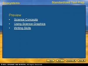 Ecosystems Preview Science Concepts Using Science Graphics Writing