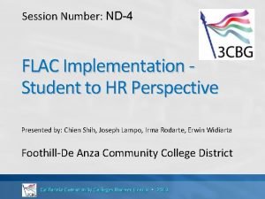 Session Number ND4 FLAC Implementation Student to HR