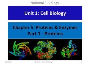 National 5 Biology Unit 1 Cell Biology Chapter