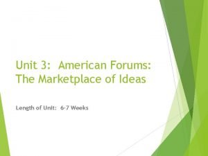 American forums the marketplace of ideas answers