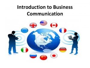 Introduction of business communication