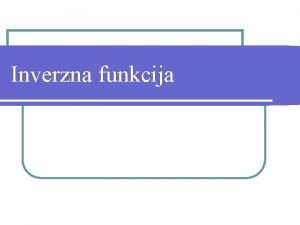 Inverzna funkcija