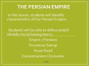 Who were the persians