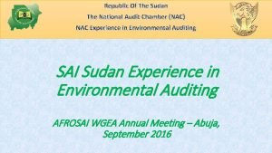 National audit chamber sudan