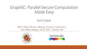 Graph SC Parallel Secure Computation Made Easy Kartik