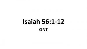 Isaiah 53 gnt