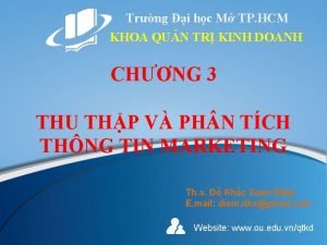 Trng i hc M TP HCM KHOA QUN