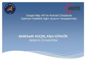 mobile programming google maps android api