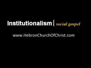 Hebron church of christ