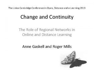 The Unisa Cambridge Conference in Open Distance and