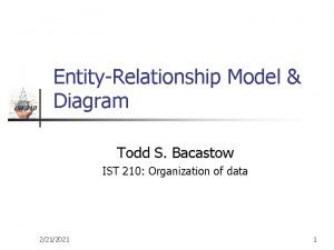 IST 210 EntityRelationship Model Diagram Todd S Bacastow