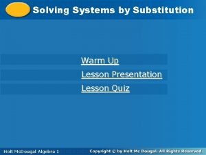 Solving systems of equations by substitution activity