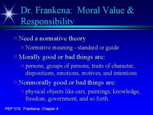Responsibility moral value